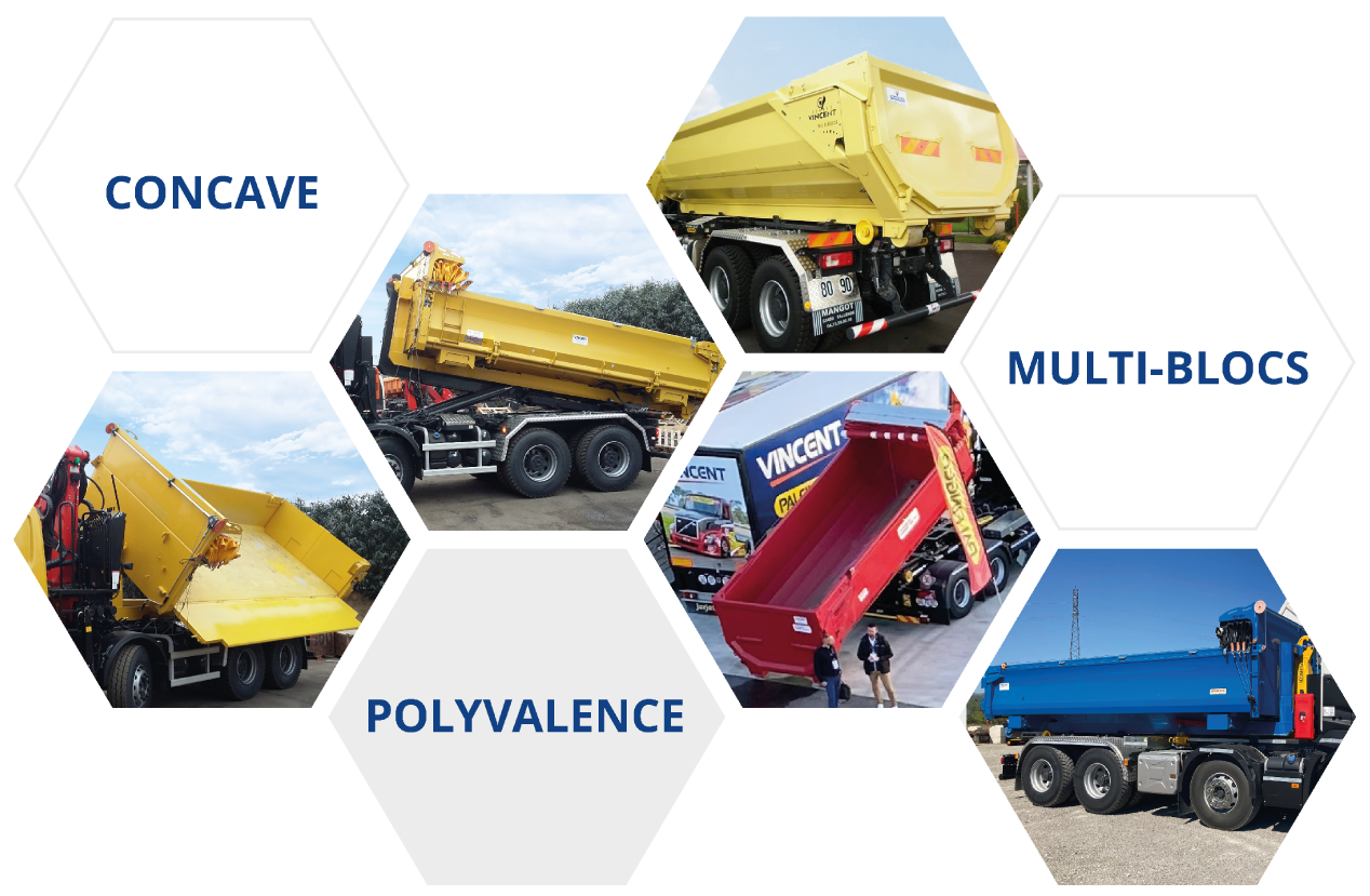 Proprits des bennes sur berces pour vhicules poids lourds