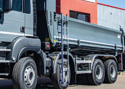 Camions avec chelles alumunium verrouillables